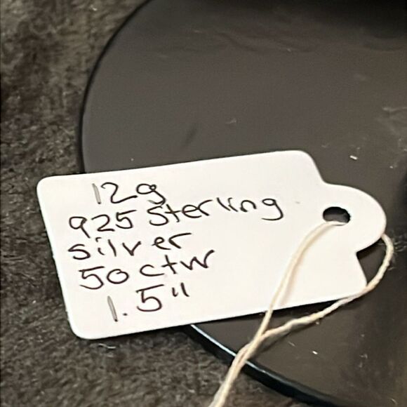 NWT NATURALSMOKY CITRINE DANGLE EARRINGS 925 STERLING SILVER 50carats. - Picture 4 of 11